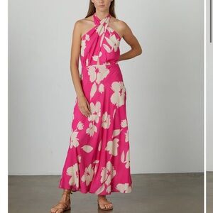 Velvet brand Tatum Printed Halter Dress in Caicos